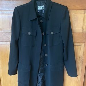 Women’s Size 6 DKNY Black Dress Coat